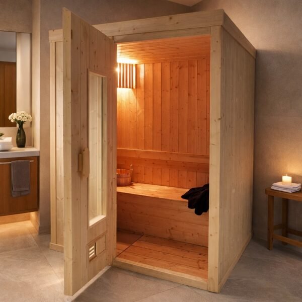 Wooden Sauna Room with Dry Heat System